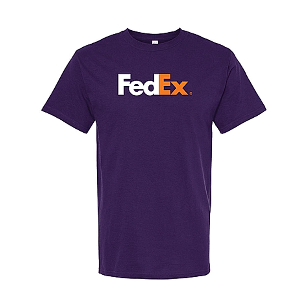 Unisex FedEx Purple T-Shirt Comfortable 100% Cotton Crew Neck Tee